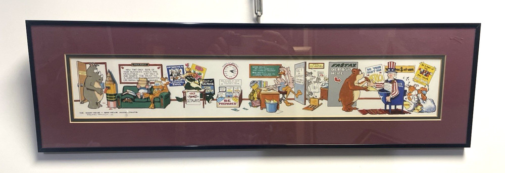 Robert Marble "The Good News - Bad News Accountants" Framed Print 28x8